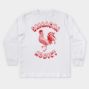 Sriracha Addict {Vintage} Kids Long Sleeve T-Shirt